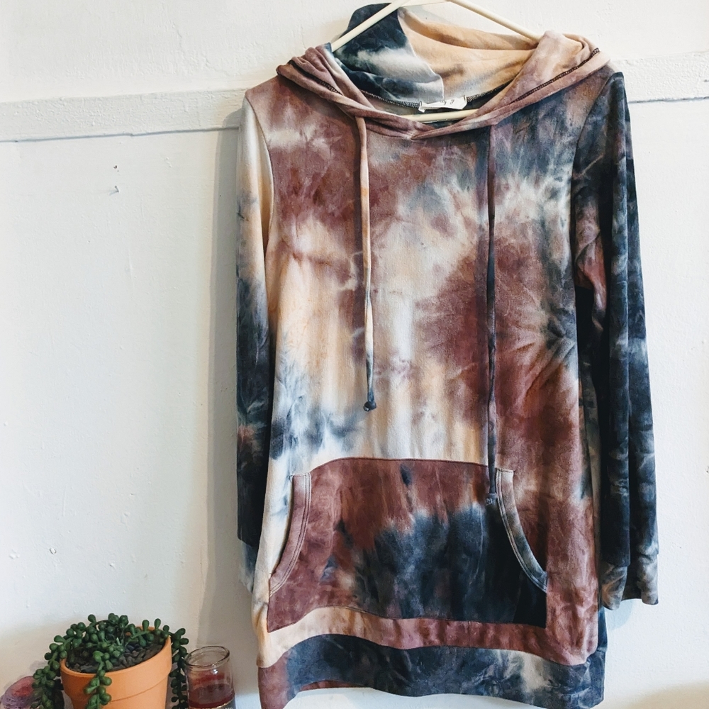 Oversized Tie Dye Hoodie Super Soft Pastel Sweatshirt